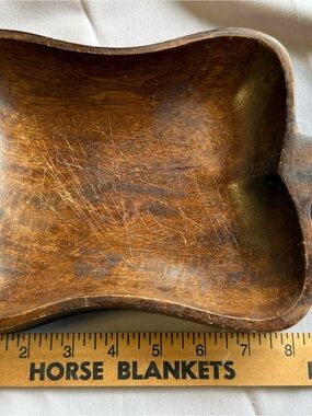Handcrafted Wooden Dough Bowl - Brown